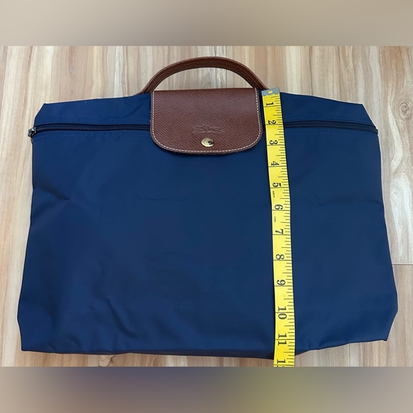Longchamp Le Pilage Document Holder Case Briefcase Navy Exc Cond Women or Men - Picture 5 of 11